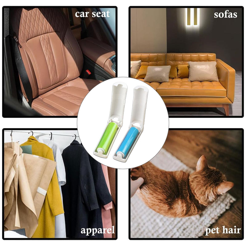 Pack of 3 lint rollers, reusable, washable dust lint roller, foldable, foldable sticky roller, lint roller, animal hair, suitable for clean furniture, carpets, clothing, lint, animal hair. - BeesActive Australia