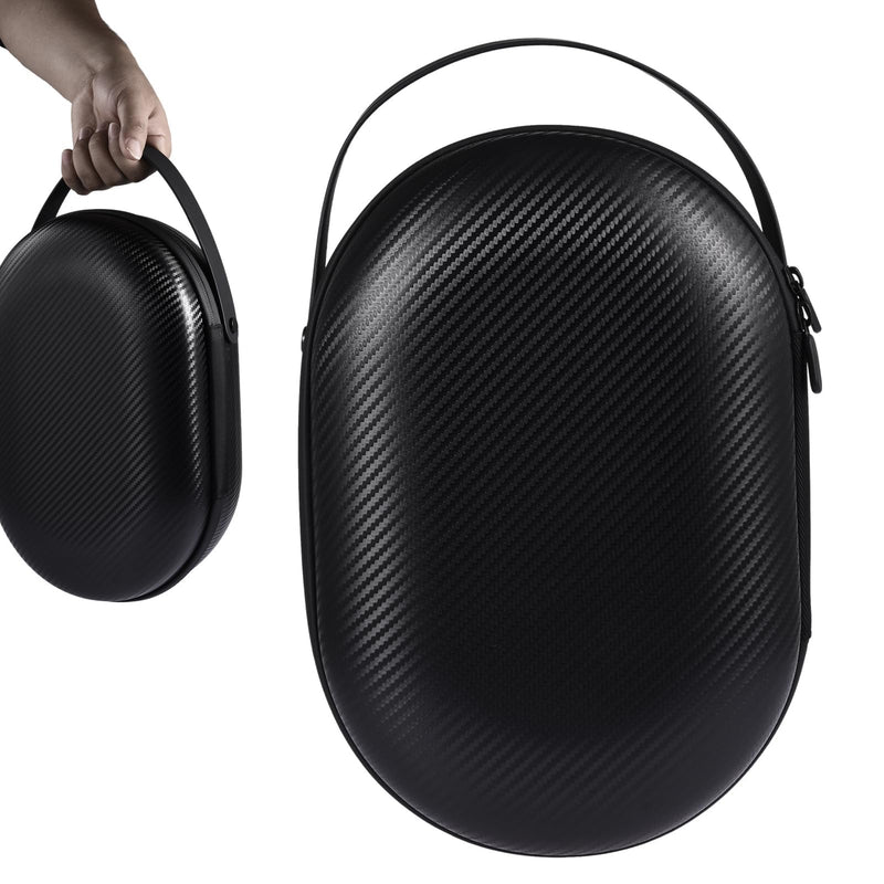 Hard Carrying Case for Apple Vision Pro, Anti-Fall Waterproof Portable Protector for Apple Vision Pro Case, Travel Storage Case Compatible with Apple Vision Pro VR Headset and Accessories H-Carbon Fiber Black - BeesActive Australia