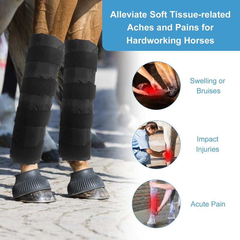 Ice Boot for Horses Set of 2, Horse Boots Horse Leg Wraps, Cooling Horse Leg Wrap for Horse Injuries, Full Coverage Equine Ice Wraps for Hock, Knee, Legs, Boots, and Hooves - BeesActive Australia