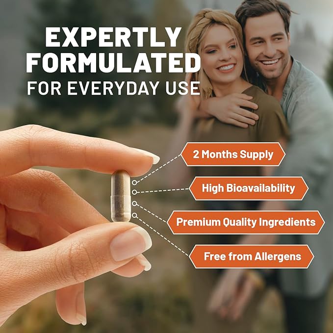 Advanced Mushroom Complex | Super Blend of 6 Mushrooms - Lion's Mane, Chaga, Cordyceps, Shiitake, Reishi and Maitake | 60 Vegan High Strength Capsules | Made by Prowise UK - BeesActive Australia
