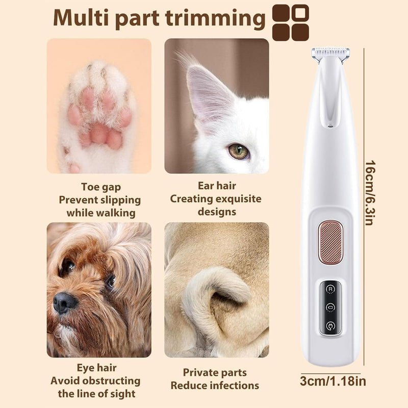Paw Trim Pro, paw trimmer for dogs, clipper dog, quiet waterproof dog paw trimmer for paws, eyes, ears, face, body - BeesActive Australia