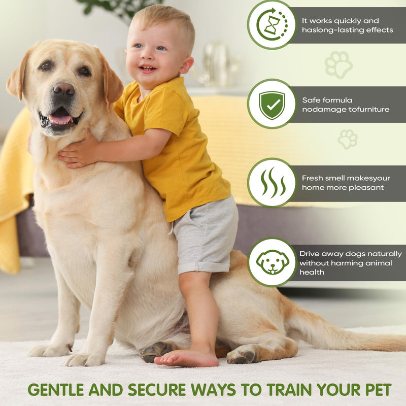 Bitter Apple Spray for Dogs, 2 Pack No Chew Spray to Stop Chewing, Biting & Licking, Natural Dog Deterrent Spray for Furniture, Shoes, Cords & Household Items, Safe Training Aid for Puppies