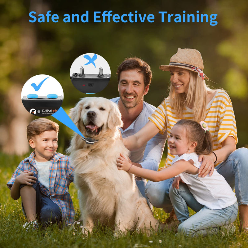 PaiPaitek Bark Collar with Remote, Automatic Bark and Training Collar Combo with Beep, Vibration, Shock, Auto Bark Mode, Up to 3300ft Range Dog Shock Collar for Small, Large and Medium Dogs Black - BeesActive Australia