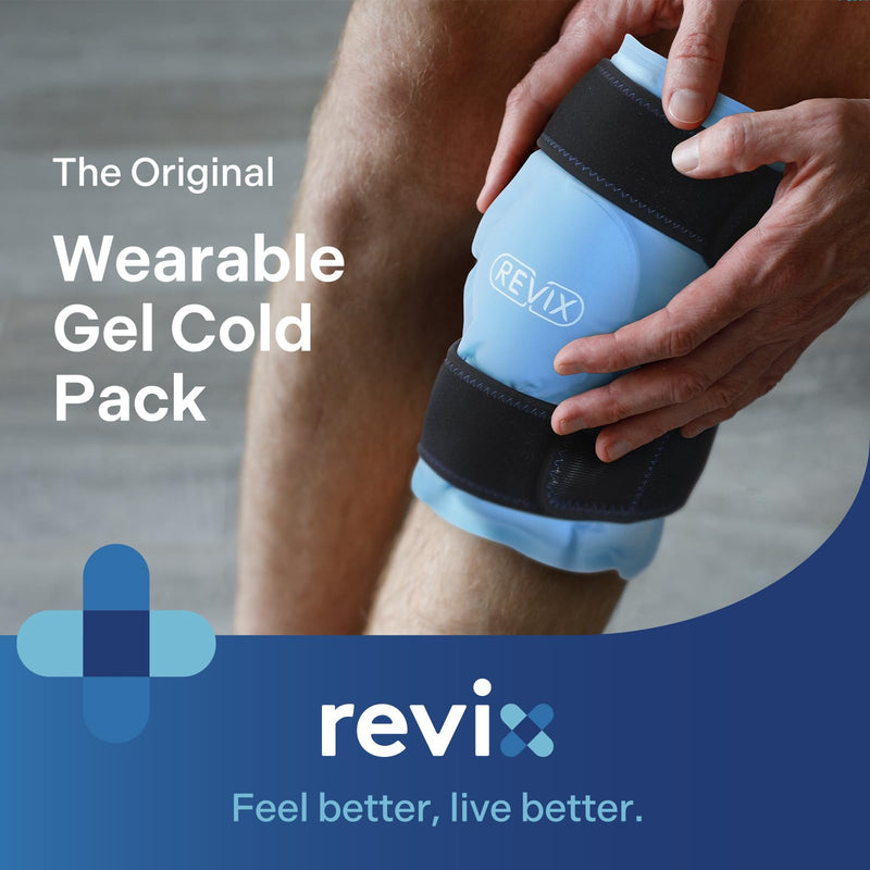 REVIX Ice Pack for Knee Pain Relief, Reusable Gel Ice Wrap for Leg Injuries, Swelling, Knee Replacement Surgery, Cold Compress Therapy for Arthritis, Meniscus Tear and ACL Blue Blue-1 Pack 1 - BeesActive Australia