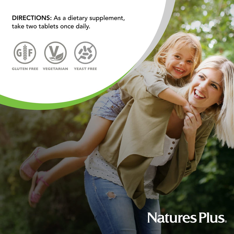 NaturesPlus Ultra Prenatal Multivitamin - 800 mcg Folate, 180 Vegetarian Tablets - Prenatal Supplement with Iron, Iodine, Calcium & B-Complex Vitamins - Gluten-Free - 90 Servings