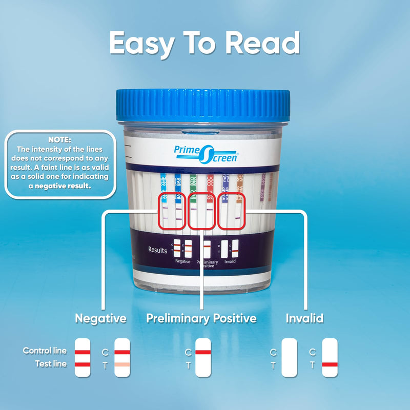 Prime Screen 12 Panel Drug Test Kit - Instant Urine Testing Marijuana(THC),AMP,BAR,BZO,COC,mAMP,MDMA,MOP/OPI 300 Cut-Off Level,MTD,OXY,PCP,TCA -TDOA-7125 [5 Pack] - BeesActive Australia