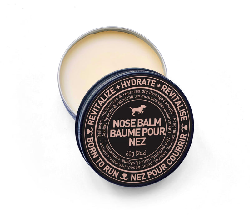Born To Run Dog Nose Balm | Dry Cracked Chapped Snout Soother | Moisturizes Heals Natural Sunscreen & Cold Winter Protection | Hyperkeratosis Relief Plant-Based Fragrance-Free Lick Safe Nose Cream 2oz - PawsPlanet Australia