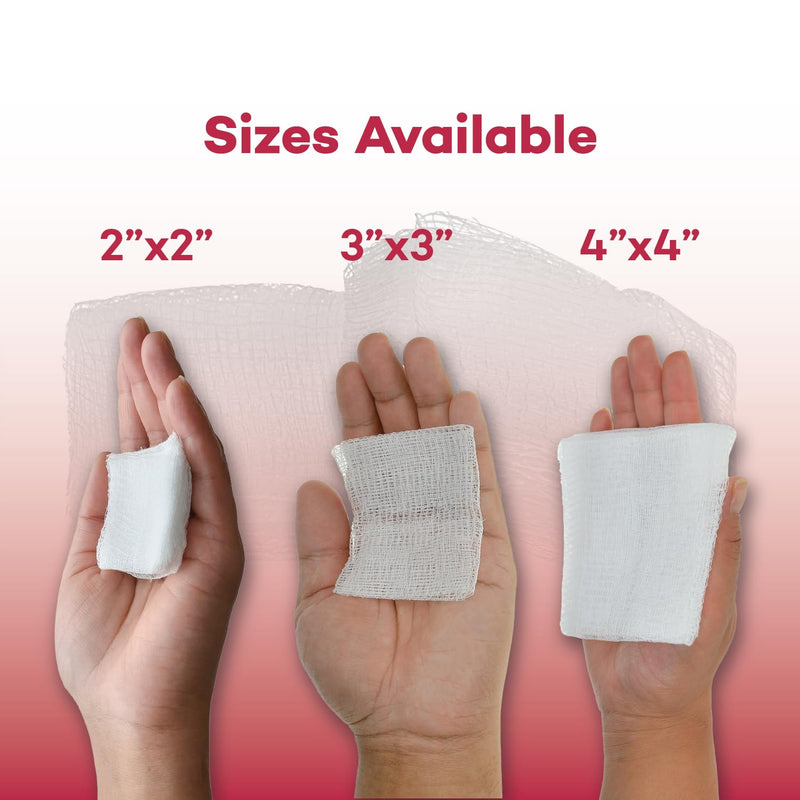 Dealmed 4" x 4" Surgical Sponges, 8-Ply, Non-Woven Absorbent Gauze Sponges for Wound Care, First Aid Kits and Medical Facilities, 200 Count (Pack of 4) 4” x 4” 4 Pack - BeesActive Australia