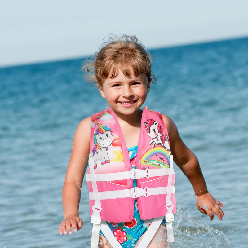Toddler Swim Vest, Kids Pool Float Jackets Baby Swim Float for Kids 20-70 lbs, Floaties Vest Swimming Aid for 1-7 Years Old Boys Girls Pink Large - BeesActive Australia