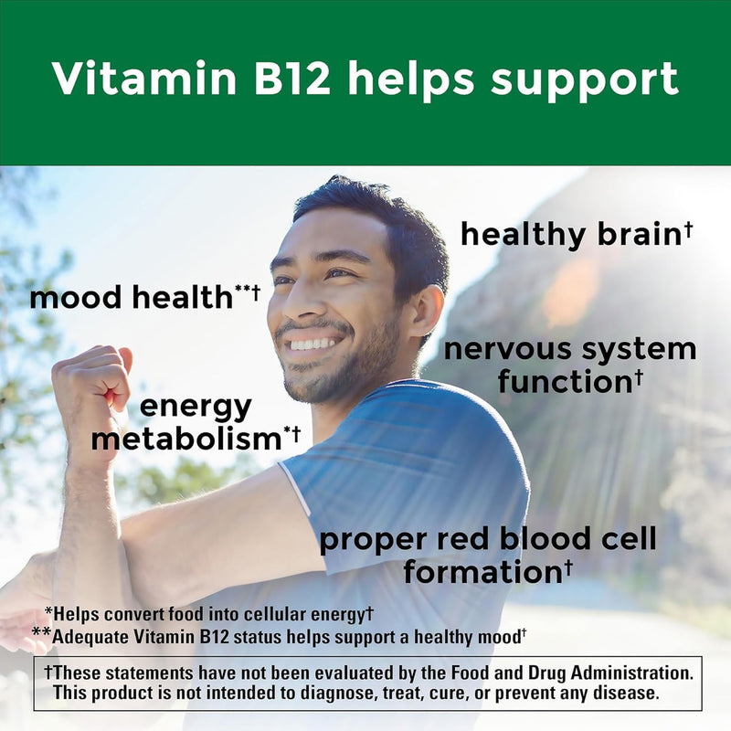 Nature Made Vitamin B12 1000 mcg, Dietary Supplement For Energy Metabolism Support, 75 Time Release Tablets, 75 Day Supply 75 Count (Pack of 1)