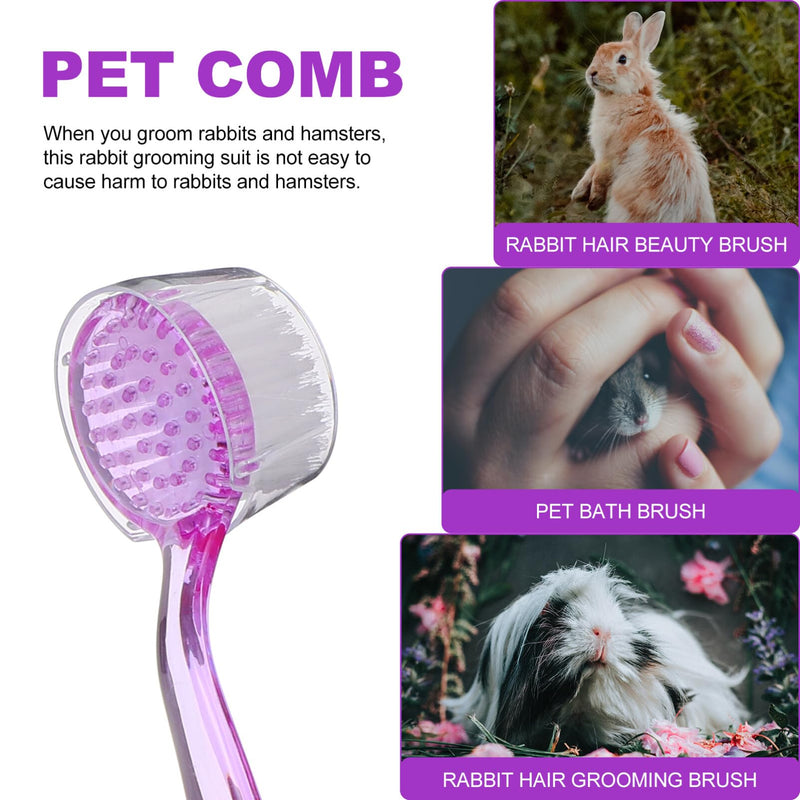 4pcs Pet Hair Comb Hamster Hair Grooming Cleaning Pet Animal Bathing for Guinea Pig Chinchilla Ferret (Random Color) Cleaning Tool - BeesActive Australia