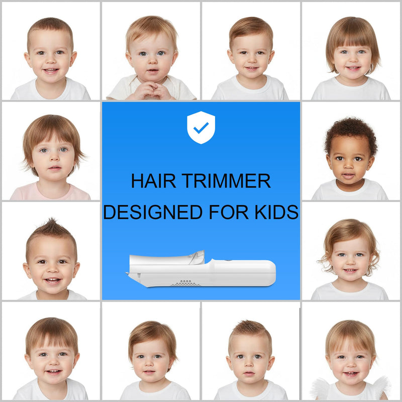 Baby Hair Clippers Set, Ultra Quiet Hair Trimmer with Vacuum for Infant, Toddler and Kids, Waterproof & Rechargeable Cordless Hair Cutter, Including Hair Cutting Scissors and Comb - BeesActive Australia