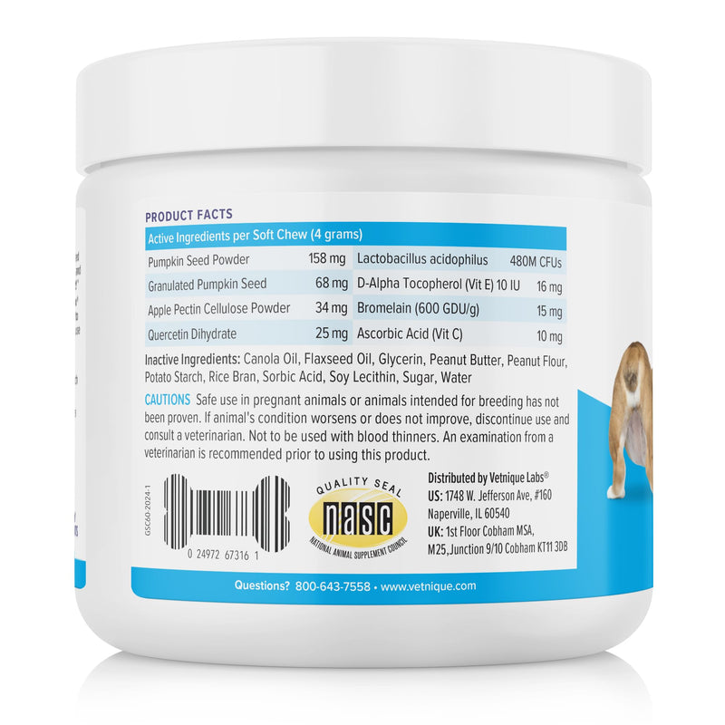 Glandex Anal Gland Soft Chew Treats with Pumpkin for Dogs Digestive Enzymes, Probiotics Fiber Supplement for Dogs Boot The Scoot (Peanut Butter Chews, 60ct) Peanut Butter Chews - BeesActive Australia