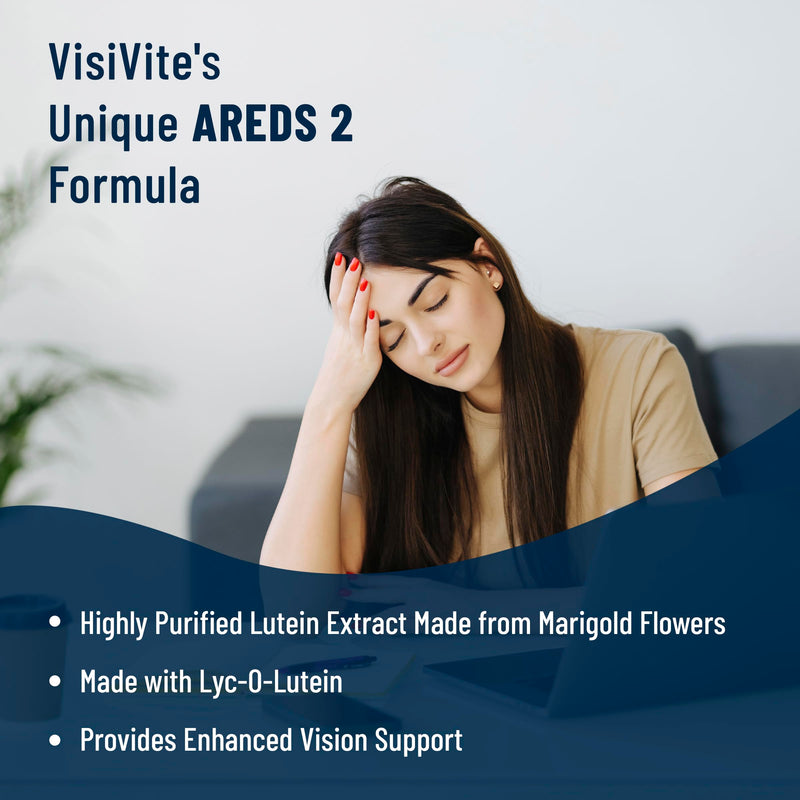 VisiVite Super Lutein 444 Eye Vitamins - Doctor Formulated, 30 Capsules | Lutein and Zeaxanthin Supplements for Adults with 44 mg Lutein and 4 mg Zeaxanthin, Vision Vitamins for Eyes, Made in USA