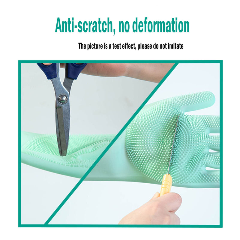 XFLYP Pet Grooming Gloves, Grooming Gloves Cats Made of Silica Gel Glove Brush Cat, Hangable Design, Bathing and Massaging for Dogs and Cats (Green) - BeesActive Australia