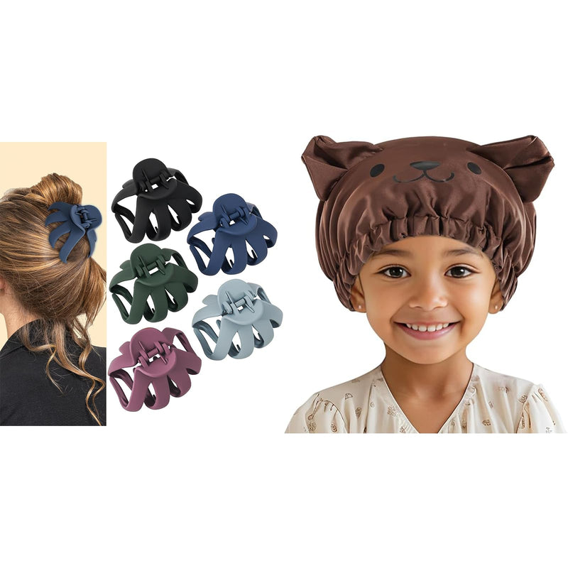 Lolalet Hair Claws Bundle with Cute Animal Shapes Kids Bonnets - BeesActive Australia