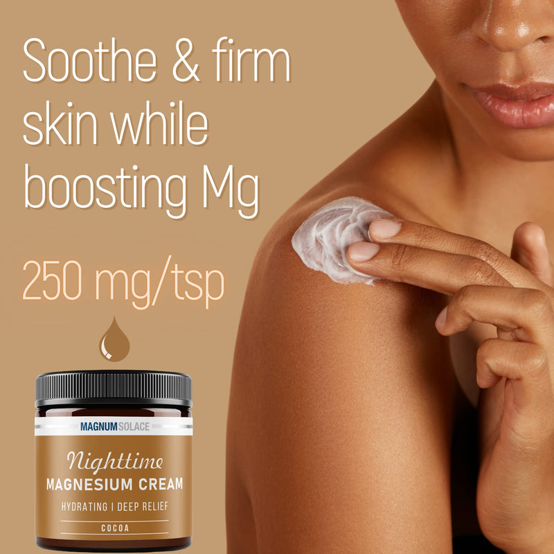 Nighttime Magnesium Cream and Stretch Mark Oil Cocoa - 2 Pack