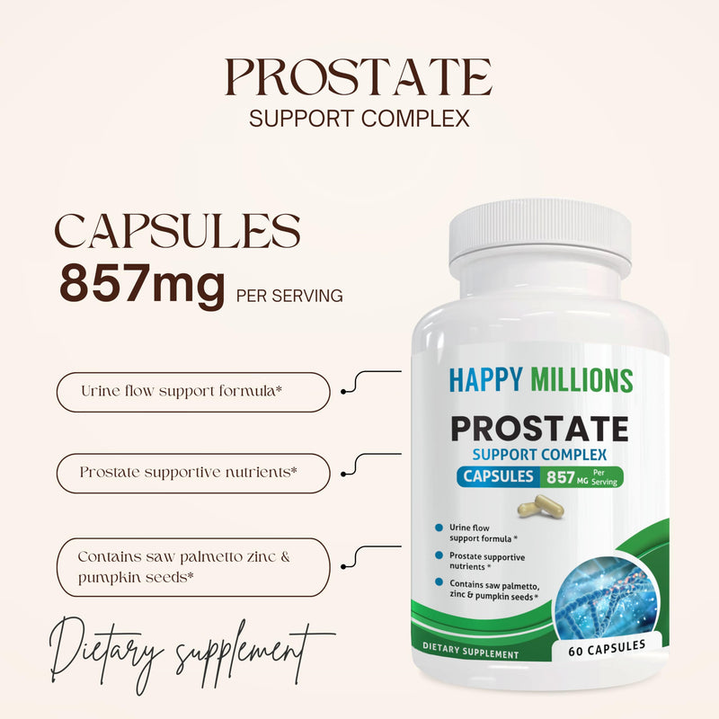 Prostate Support | Saw Palmetto,Pumpkin Seed | 60 Veg Capsules