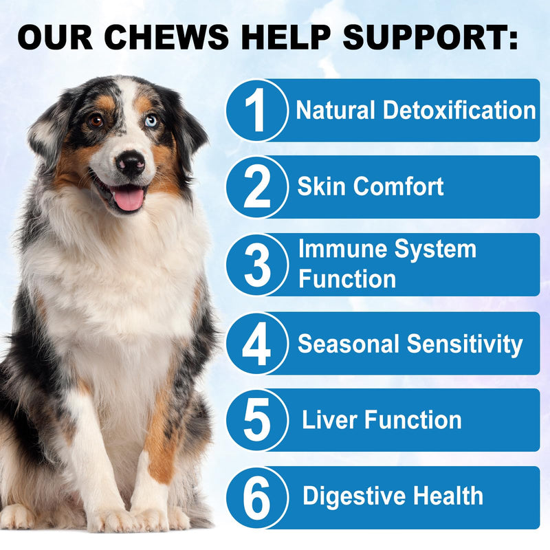 Dog Allergy Relief Chews 150PCS – Itch Relief & Immune Support for Dogs, Helps Support Itchy Skin, Paws, Ears & Coat Health, Omega 3, Probiotics & Vitamins, Peking Duck Flavor, All Breeds & Sizes