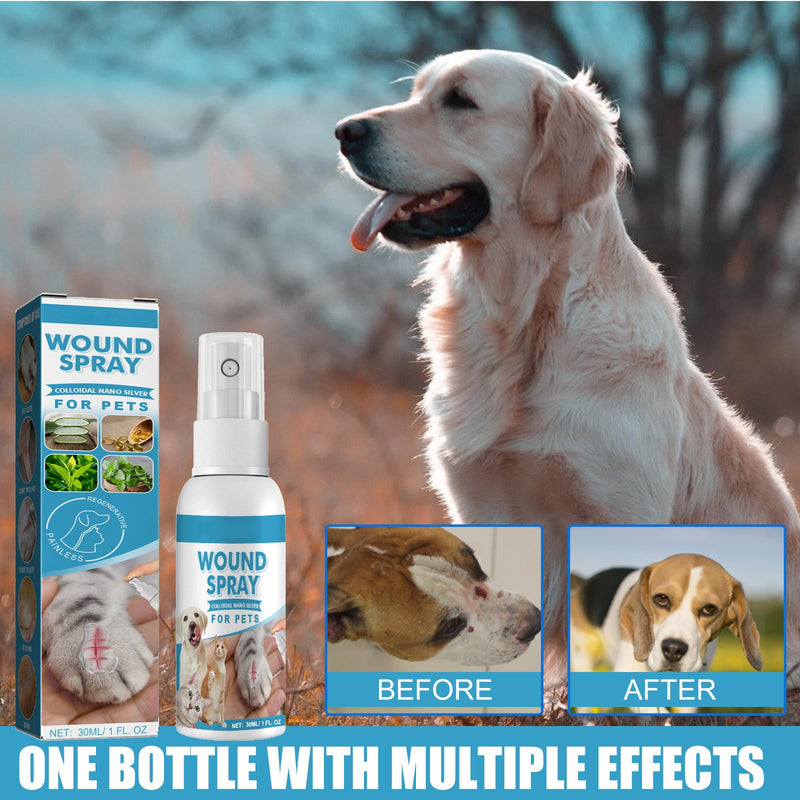 Pet Wound Care Spray,Cat Pet Waterproof Liquid,Pet Liquid Bandage,30ML,1PC,Treatment and Repair of Skin Scratch Wounds in Dogs and Cats Deep Blue