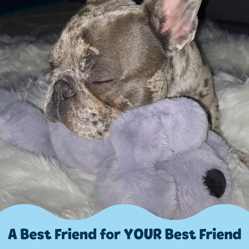 Snuggle Puppy Junior, Heartbeat Puppy Toy for Small Breeds, Smaller Plush Dog Toy with Real-Feel Pulse, Designed for Crate Use and Early Routines - Gray