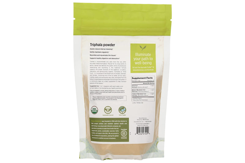 Banyan Botanicals Triphala Powder- Certified Organic 8 Ounce (Pack of 1) - BeesActive Australia