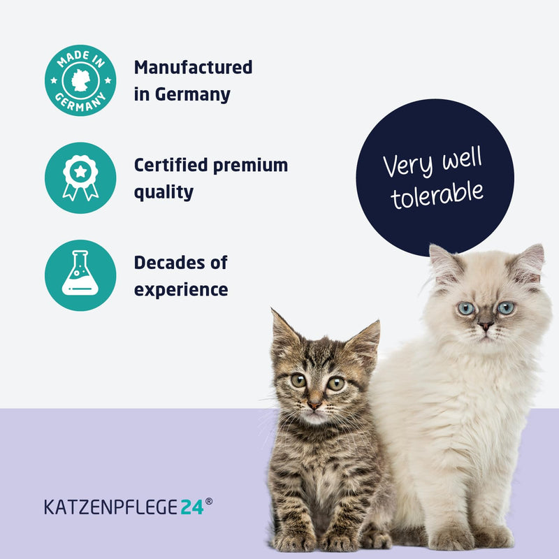 Cat ear drops 50ml to fight ear mites, itching, and ear inflammation - Natural immediate effect and gentle care for cat ears - Ear mite treatment for cats & dogs