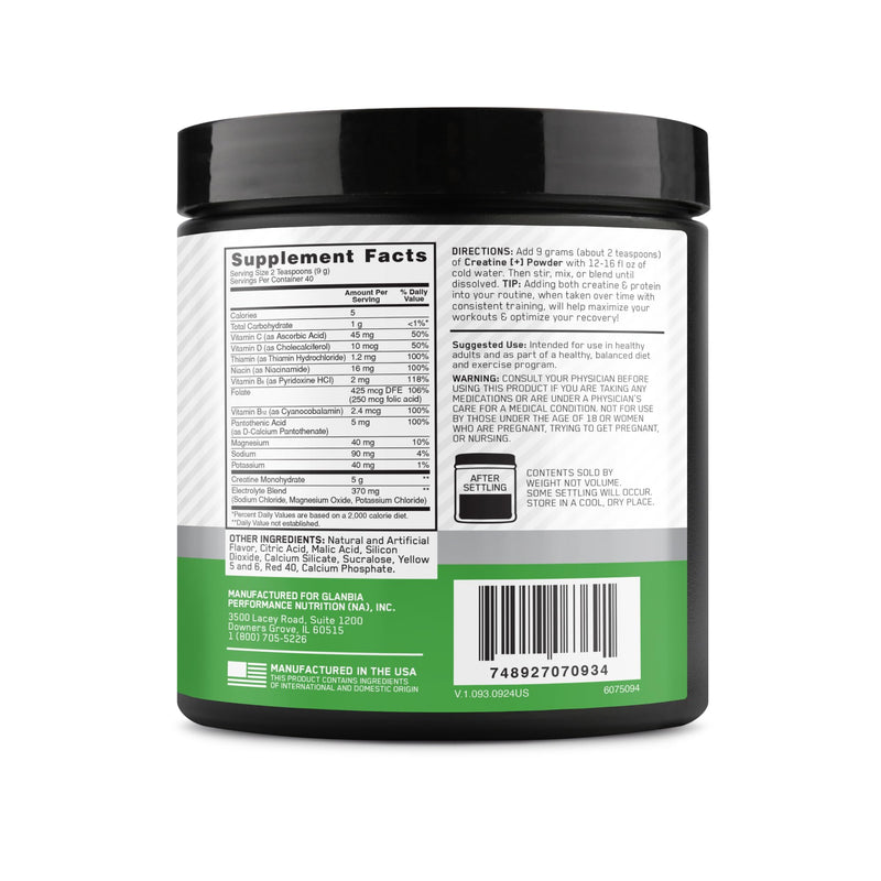 Optimum Nutrition Creatine Monohydrate Plus Powder, Orange Passionfruit Flavored Creatine Performance Blend With Electrolytes for Hydration, Added Vitamins, 40 Servings, 360 Grams (Packaging May Vary) | Monohydrate Creatine Performance Blend, with Elec...