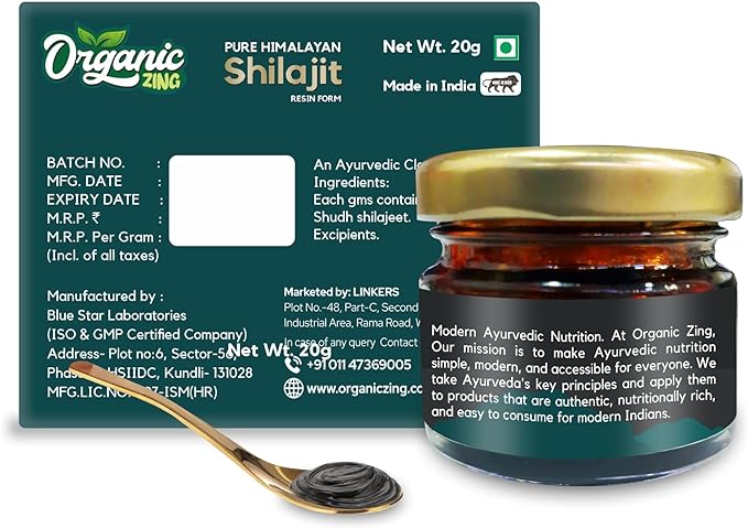 Organic Zing Shilajit Resin: Embrace Natural Vitality and Wellness with Our Organic Offering - Comes in Convenient 20g Container - BeesActive Australia