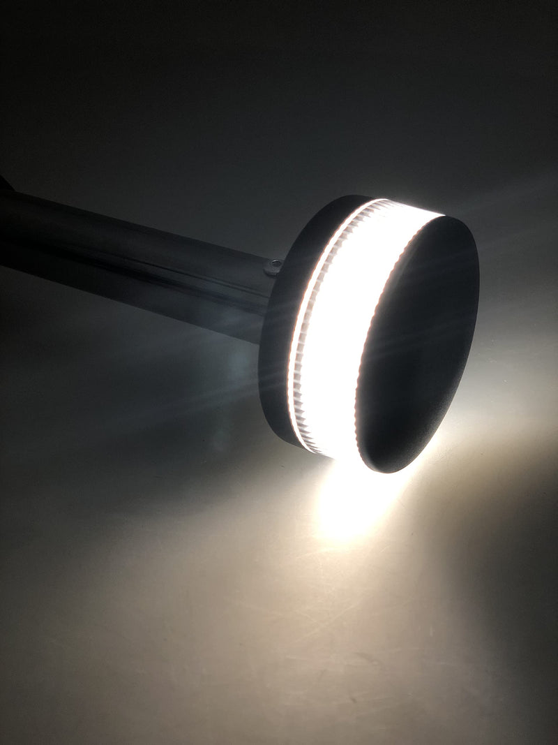 Pactrade Marine Boat Fold Down Stern Light Anchor Light All Round White LED Marine Adjustable Pole USCG 2 NM For Yacht Pontoon and Fishing Boat 12 Volts 8 Inches Adjustable Base (8")