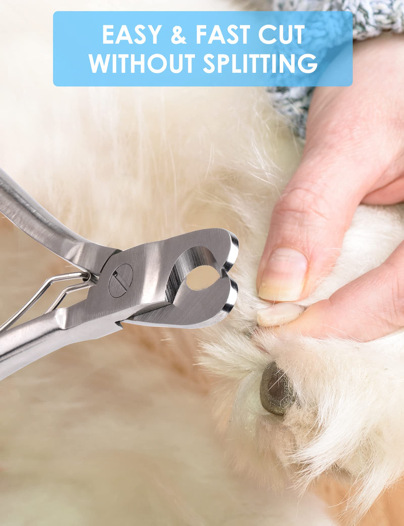 Gobeigo Upgrade Wide Open Dog Nail Clippers for Large Dogs Cut Like Butter, Heavy Duty Dog Nail Trimmer Full Metal Razor Sharp Professional for All Dogs Cats with Thick Toenail - BeesActive Australia