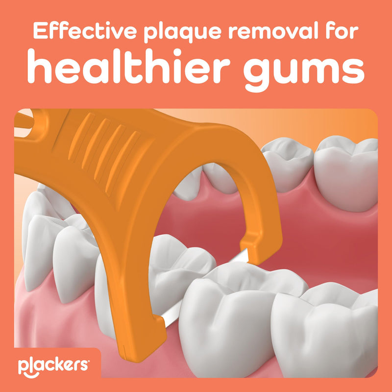 Plackers Gum Defense Floss Picks Infused with Vitamin C, 75 Count, Pack of 4 4 Pack