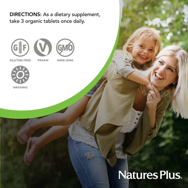 NaturesPlus Source of Life Garden Women’s Multivitamin - 90 Tablets - Supports Energy & Healthy Immune System - USDA Certified Organic, Non-GMO, Vegan, Gluten Free - 30 Servings 90 Count (Pack of 1)