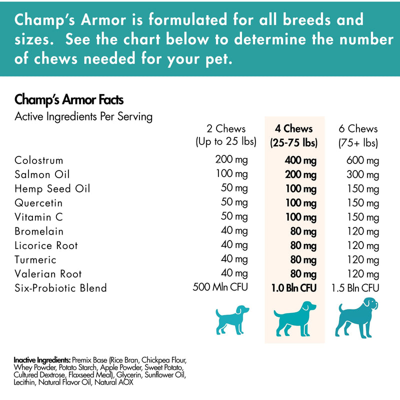 Dog Multivitamin Bundle - Champ's Armor Allergy & Immune Chews + 10-in-1 Supplement | Hip Joint, Skin Coat, Digestive Health Support for Dogs