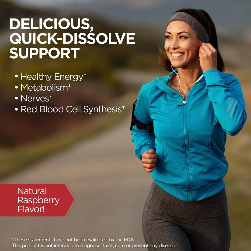 KAL Vitamin B12 Methylcobalamin 5000mcg, Healthy Energy, Metabolism, Nerve & Red Blood Cell Support,* Fast Dissolve ActivMelts, Optimal Absorption, Natural Raspberry Flavor, 90 Servings, 90 Micro Tabs | Cellular Energy, Metabolism, Nerve & Red Blood Ce...