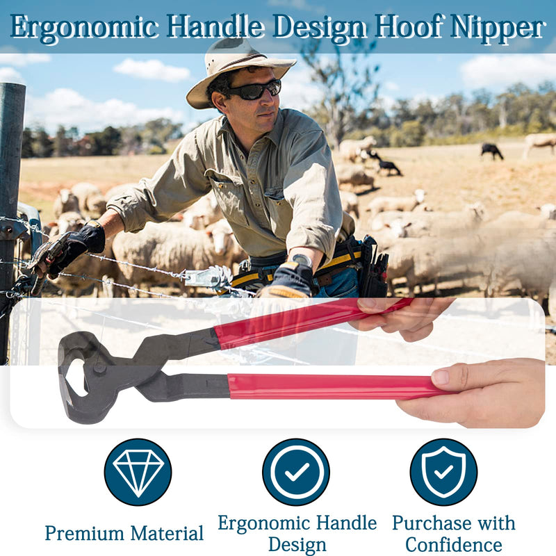 Hoof Nipper 14" Horse Hoof Trimmers with Rubber Grip for Goats Sheep Pigs Cattle Horses Heavy Duty Farrier Nippers - BeesActive Australia