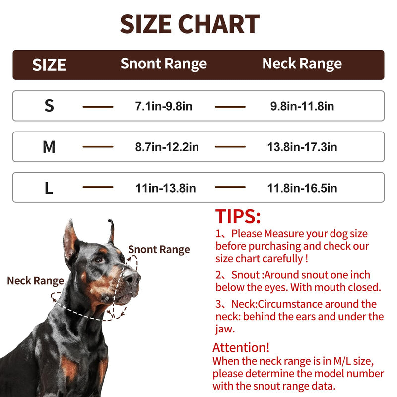 Gentle Dog Head Collar with Metal Button, Adjustable Dog Training Nose Leash with Reflective Strap for Small Medium Large Dogs, Dog Training Anti-Pull Collar, No Pull Head Halter(L,Black) L Black - BeesActive Australia