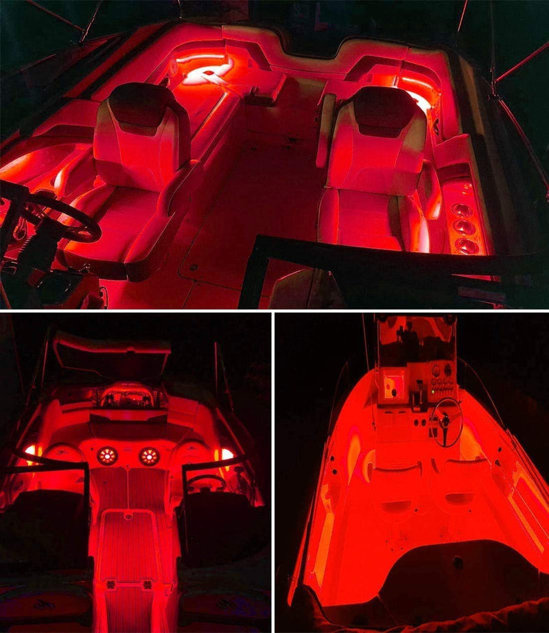 4Pcs DC 12V Red LED Marine Lighting Set for Boats and Yachts – Includes Interior, Navigation, Side Marker, Deck, Transom, Anchor, Stern, and Courtesy Lights - BeesActive Australia