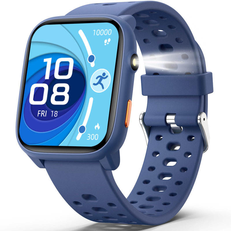 MgaoLo Kids Smart Watch 1.85" Upgrade - Fitness Tracker with Heart Rate Sleep Monitor, 100+ Sports Modes, 12 Puzzle Games, Activity Tracker for Boys Girls Outdoor Fun (Blue) Blue - BeesActive Australia