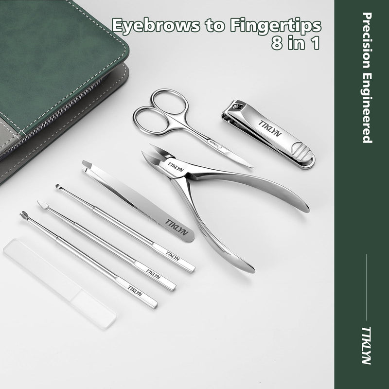 Manicure Kit for Women, Stainless Steel Nail Kit with PU Leather Case, Precision Pedicure Tools for Feet - BeesActive Australia