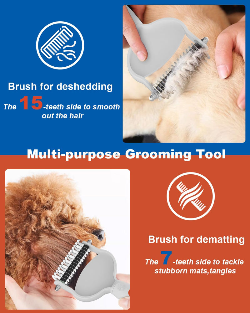 Cat Brush for Shedding, Dog Brush for Shedding, Undercoat Rake for Dogs, Cat Brushes for Indoor Cats Shedding, Dematting Comb for Dogs, Cat Hair Brush for Knots, Tangles, Loose and Matted Fur, Orange - BeesActive Australia