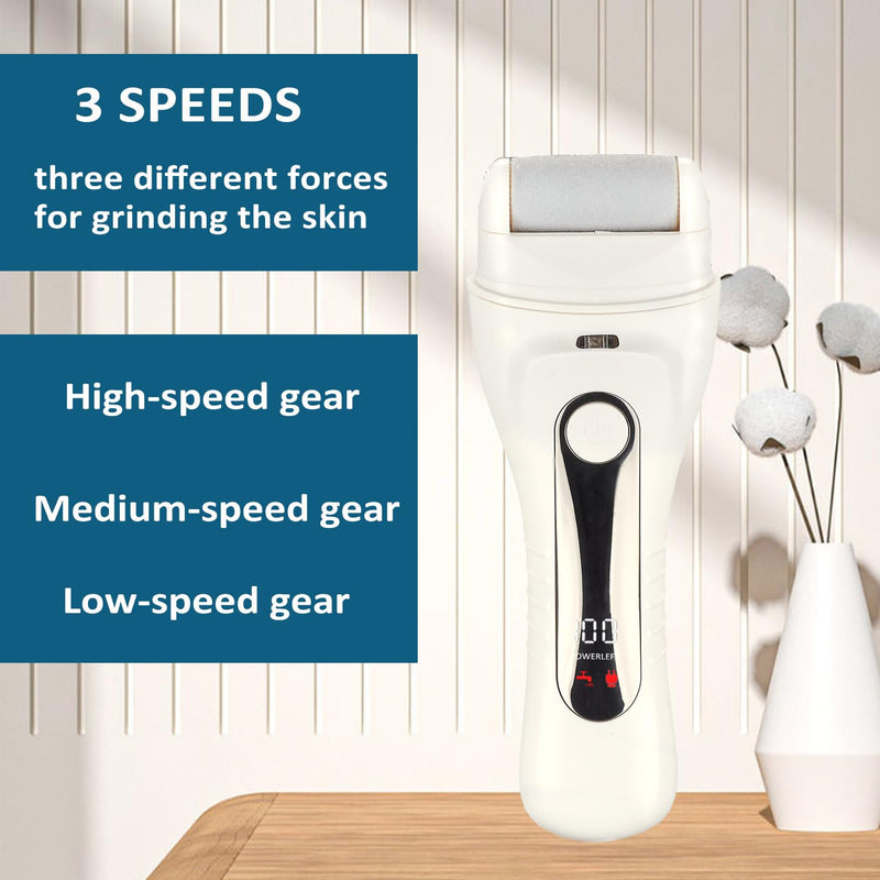 Electric Callus Remover for feet - FSA Eligible - Portable Rechargeable Electric Foot Files with 3 Heads - Pedicure Kit for Dry Dead Hard Cracked Skin 1 Count (Pack of 1) - BeesActive Australia
