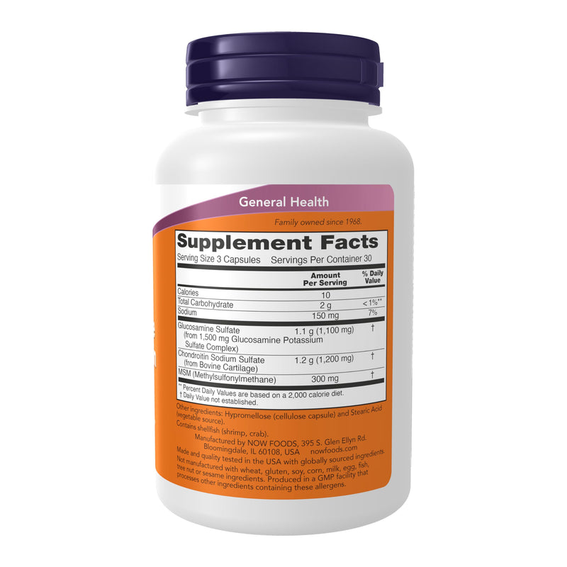Glucosamine & Chondroitin with MSM - 90 Caps -2 Pack