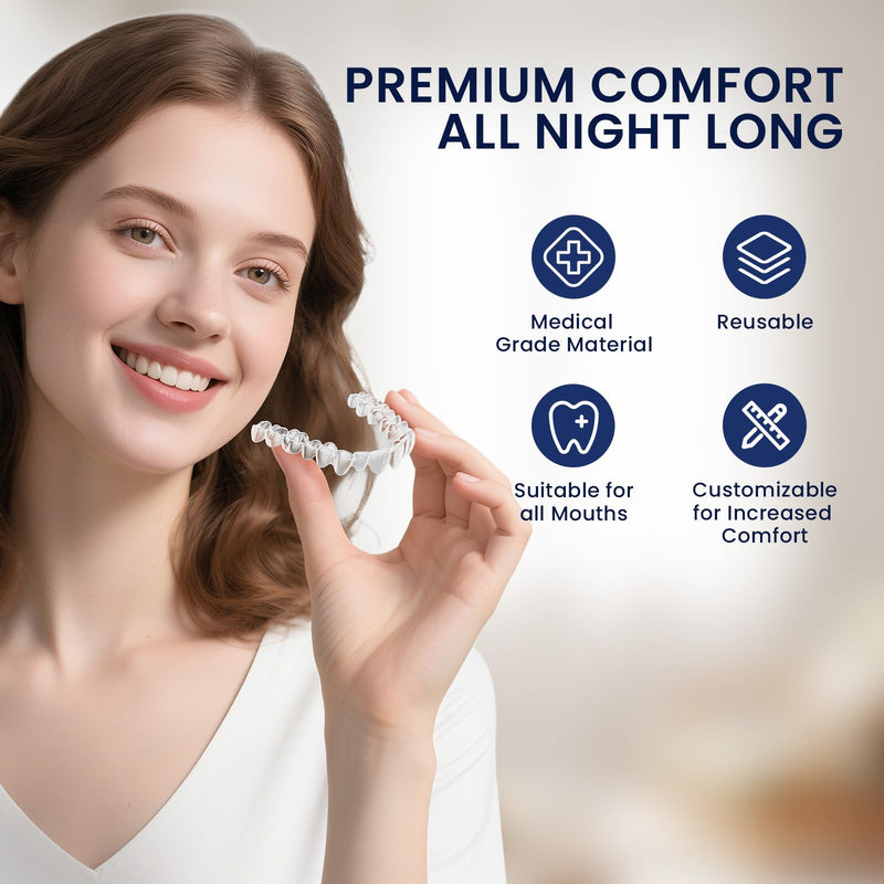 Anti Grinding Guard for Clenching Teeth at Night, Mouth Guard for Grinding Teeth at Night, Teeth Grinding Mouthguards for Sleeping, Comfortable Grinding Guard for Adults - BeesActive Australia