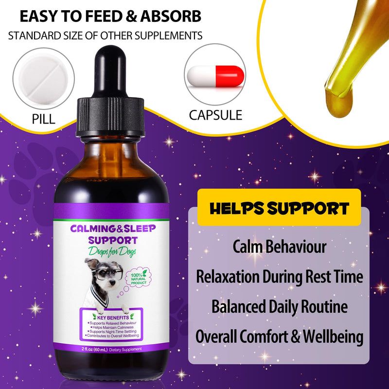 Melatonin for Dogs, Dog Melatonin Support Relaxation,Sleep Aid, Relieves Separation Anxiety & Travel & Stress Anxiety, Calming for Dogs in Noise, Fireworks