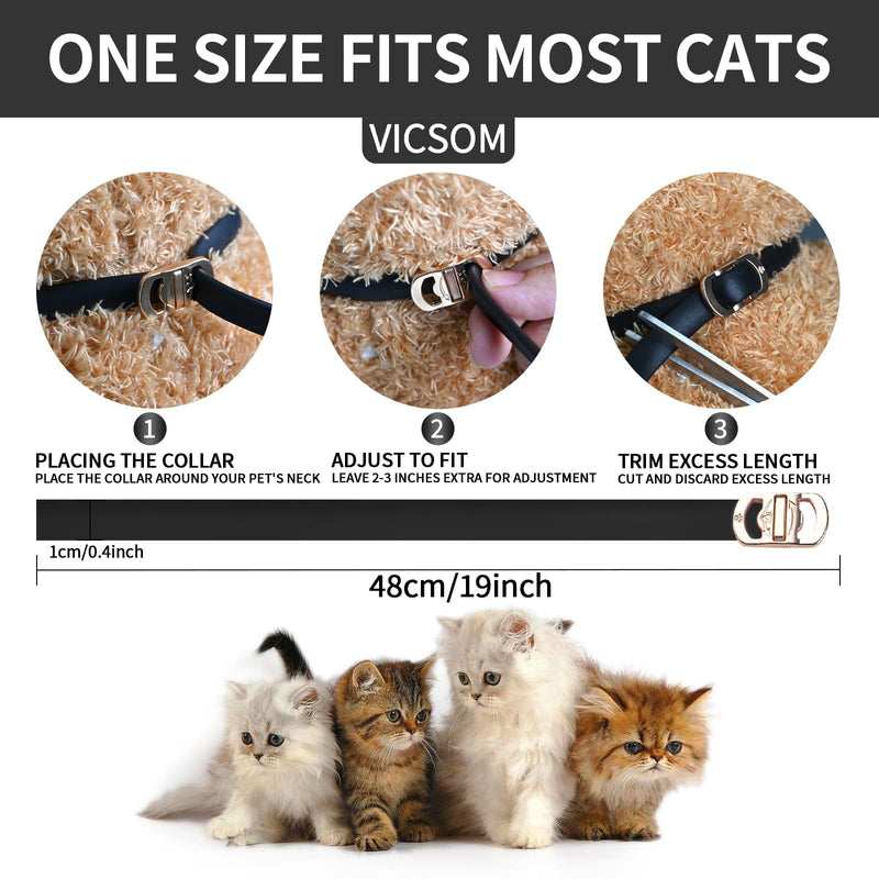 4 Pack Flea Collar for Cats, Cat Flea and Tick Collar 32 Months Cat Flea and Tick Treatment Collar, Waterproof Adjustable Cats Kitten Flea Collar, Tick and Flea Prevention Collar for Cat, Black Grey Black & Grey - BeesActive Australia