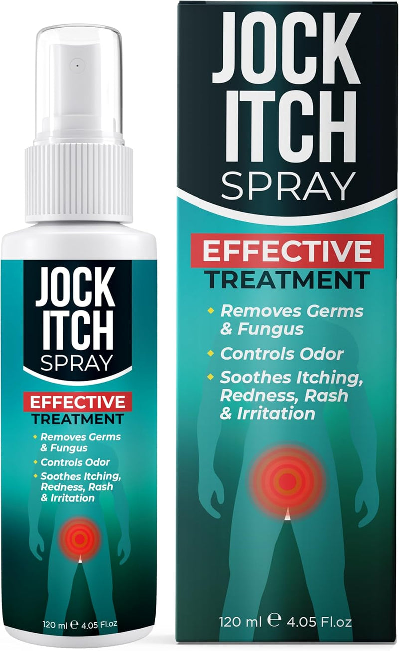 Jock Itch Spray | Antifungal Spray for Jock Itch | Soothes Itchy, Irritated Skin in Groin & Inner Thighs | Targets Ringworm & Intertrigo | Fast Absorption & Deep Penetration Relief - Spray
