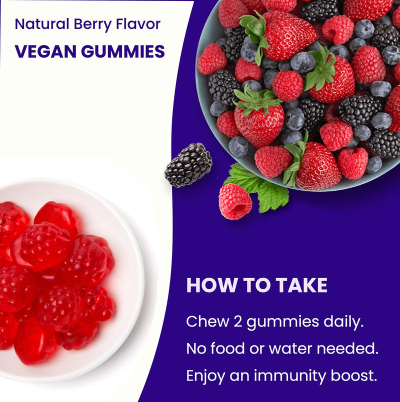 NutraChamps Elderberry Gummies, Sambucus Elderberry Gummies for Adults & Kids, Vitamin C, Propolis & Echinacea, Max Strength Immune Support Gummies, Natural Berry Flavor, 120 Gummies (Pack of 2) 60 Count (Pack of 2) Elderberry Gummies (2 Pack)