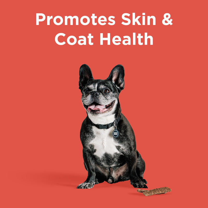 BIXBI Skin & Coat Support Beef Liver Jerky Dog Treats, 12 oz - USA Made Grain Free Dog Treats - Antioxidant Rich to Support Shiny, Full Bodied Coats - High in Protein, Whole Food Nutrition, No Fillers 12 Ounce (Pack of 1)