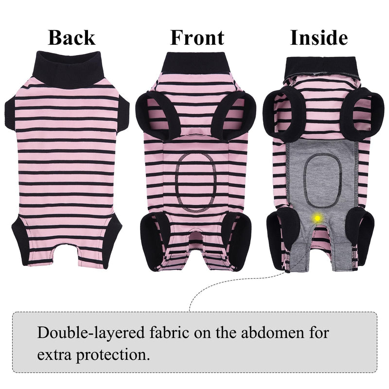 Cyponpy dog bodysuit with Velcro fastener surgery body for dogs after surgery castration bitch male dogs surgery body pet shirt dog leak protection dog body operation wound protection suit for small medium and large dogs M pink - BeesActive Australia